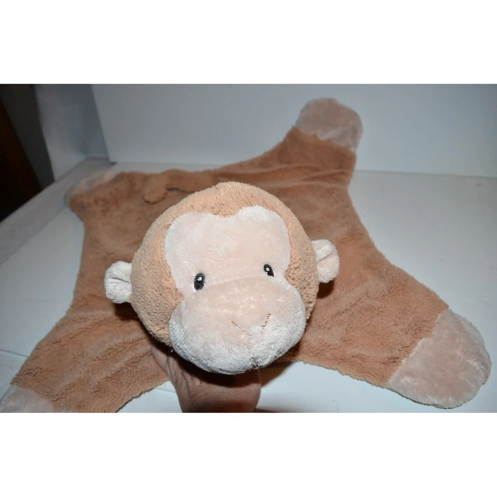 Baby Gund Pippy Monkey Comfy Cozy Satin‎ Plush Activity Security Blanket Lovey